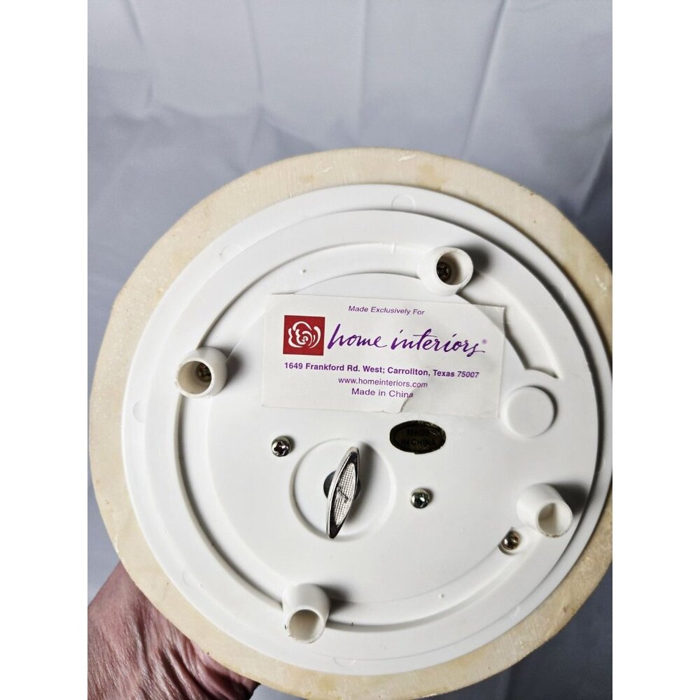 Home Interiors Ceramic Christmas Tree Snowman Playground Rotation Music Box - Picture 7 of 9